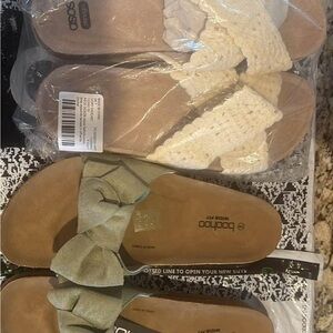 Boohoo Sandals with Bow and Crochet Details